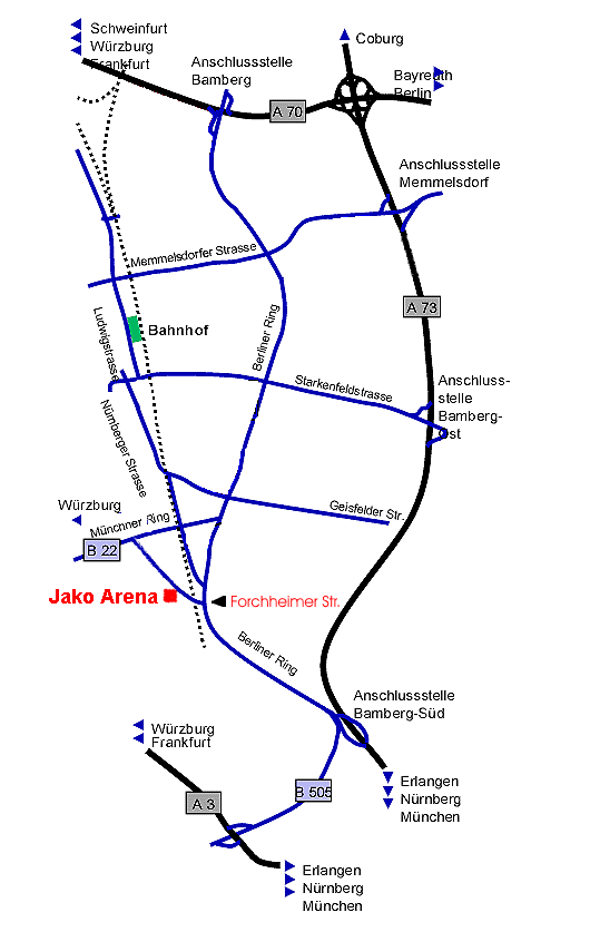 Anfahrtsplan Forum Bamberg 